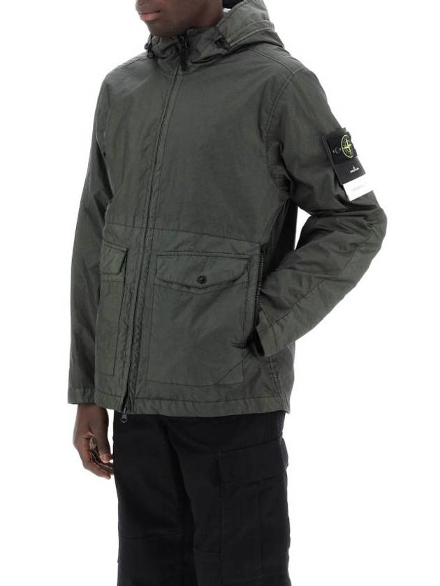 Membrana 3L TC Hooded Jacket Dark Green - STONE ISLAND - BALAAN 5