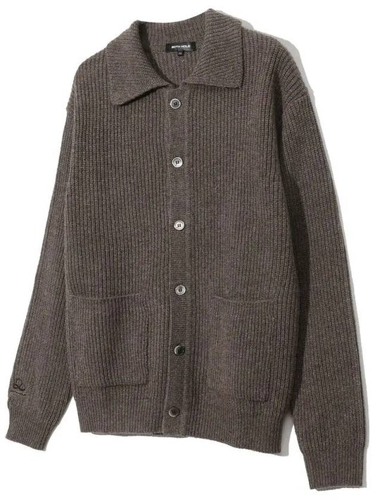 Lambswool collar pocket knit cardigan MBROWN - 20THHOLE - BALAAN 2