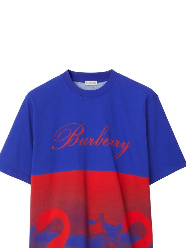 Swan Print Jersey T-Shirt 8077875 - BURBERRY - BALAAN 3