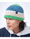 Triple Knit Short Beanie Blue Green - BLACKMAMBA - BALAAN 1