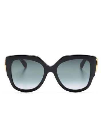 Logo Decorated Square Frame Sunglasses Black - GUCCI - BALAAN 1