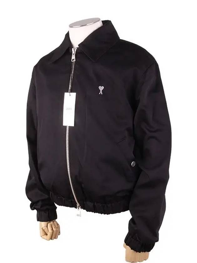 De Coeur Logo Zip-up Jacket Jacket Black - AMI - BALAAN 6