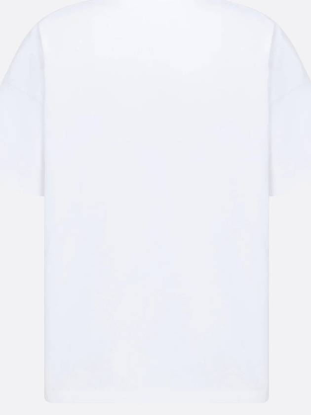 Embroidered Logo Cotton T-Shirt White - DIOR - BALAAN 6