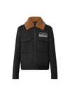 Knit Blouson Shearling Collar Cardigan Black - LOUIS VUITTON - BALAAN 1