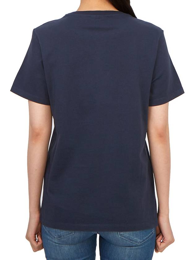 Fox Head Patch Regular Short Sleeve T-Shirt Navy - MAISON KITSUNE - BALAAN 4