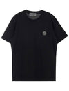 Logo patch short sleeve t shirt black - STONE ISLAND - BALAAN 1