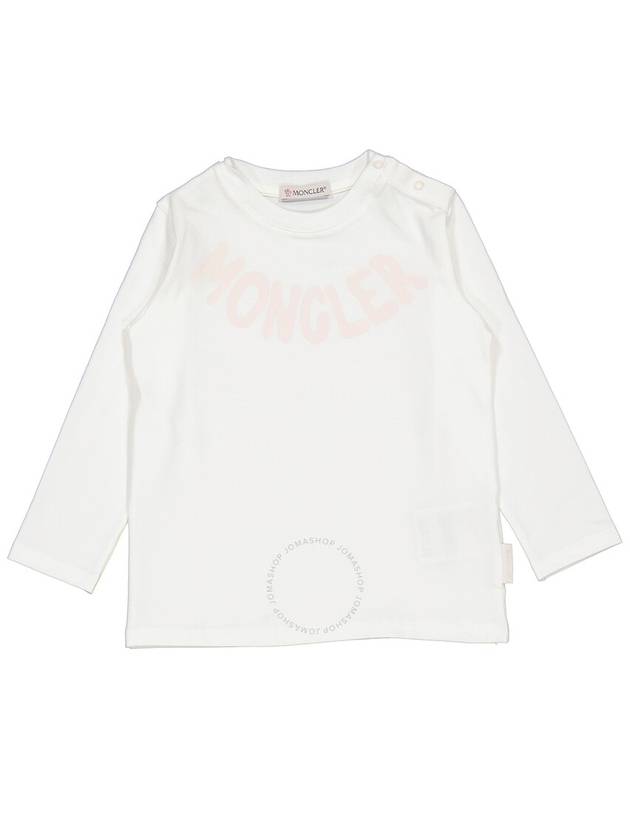 Moncler Girls Natural Logo Embroidered Long-Sleeved T-Shirt, Size 3Y - MONCLER - BALAAN 1