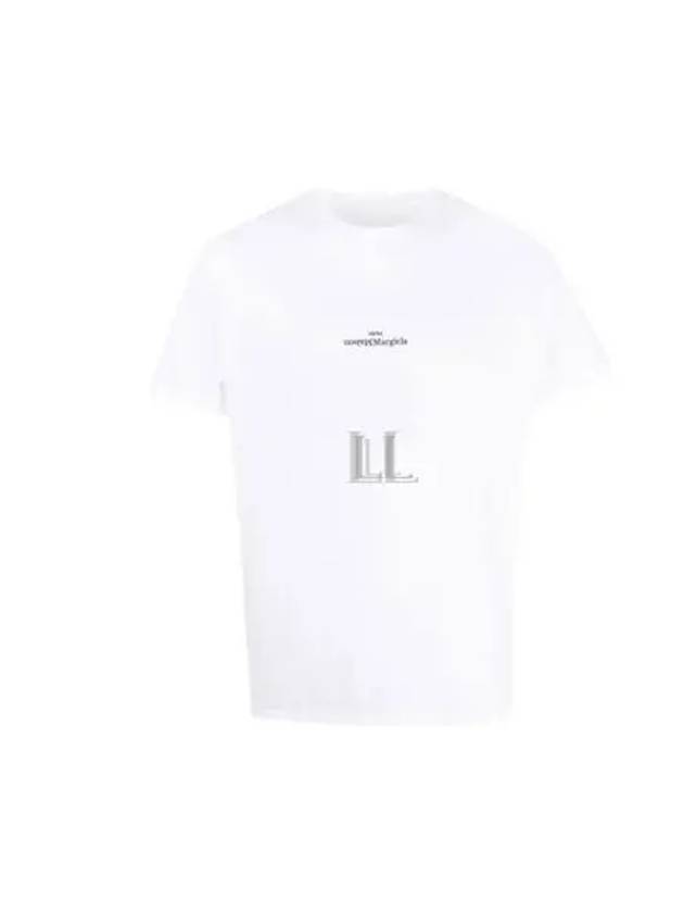 Reverse Embroidered Logo Stitched Cotton Short Sleeve T-Shirt White - MAISON MARGIELA - BALAAN 2