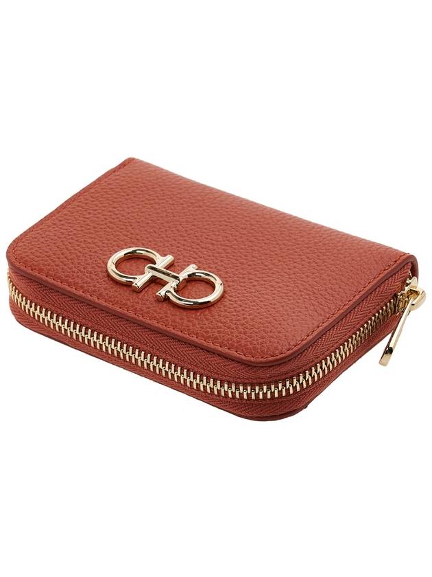 Ferragamo Women's Gancini Card Wallet 22 0406 TERRACOTTA 0770059 - SALVATORE FERRAGAMO - BALAAN 4