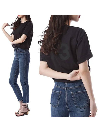 Y 3 M B LOGO TEE Big logo women's round t-shirt FN3348 - YOHJI YAMAMOTO - BALAAN 1