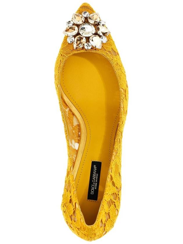 Brooch Lace Rainbow Pumps Heel Yellow - DOLCE&GABBANA - BALAAN 5