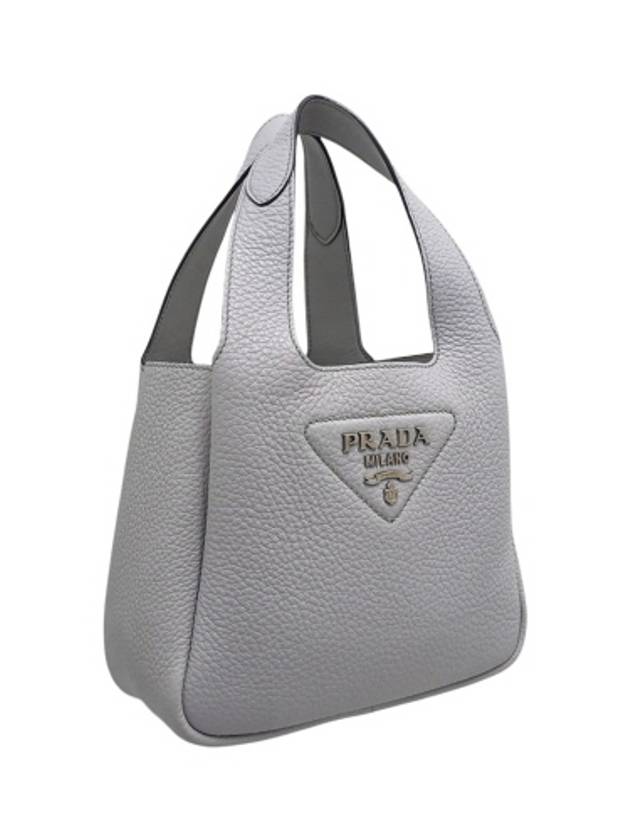 1BA349 Vitello Dino triangle logo top handle tote bag - PRADA - BALAAN 2