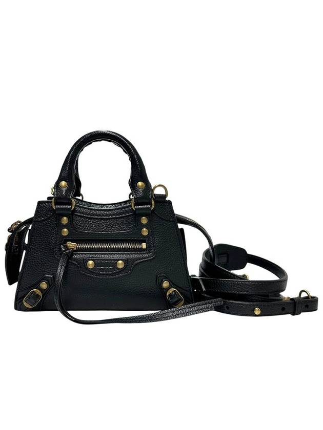 638527 Black Leather Neo Classic City Nano Tote Bag Strap - BALENCIAGA - BALAAN 7