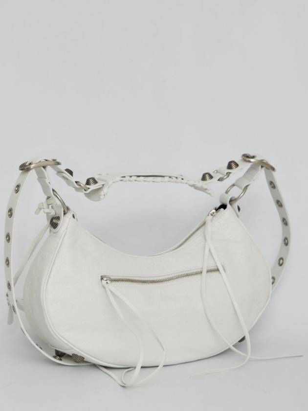 Le Cagole Small Leather Shoulder Bag White - BALENCIAGA - BALAAN 3