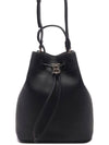 Small Grainy Leather TB Bucket Bag Black - BURBERRY - BALAAN 3