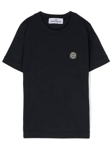 Stone Kids 6 10 Logo Patch Short Sleeve T Shirt Navy - STONE ISLAND - BALAAN 1