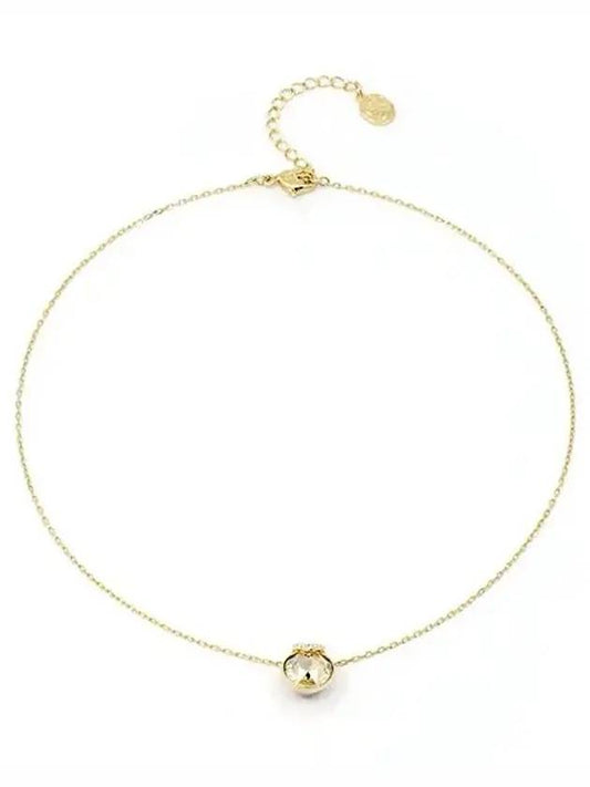 Bella V Round Pendant Necklace Pink Gold - SWAROVSKI - BALAAN 1