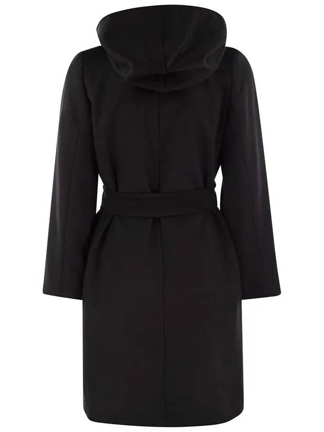 New Mang Hooded Wool Single Coat Black - MAX MARA - BALAAN 3