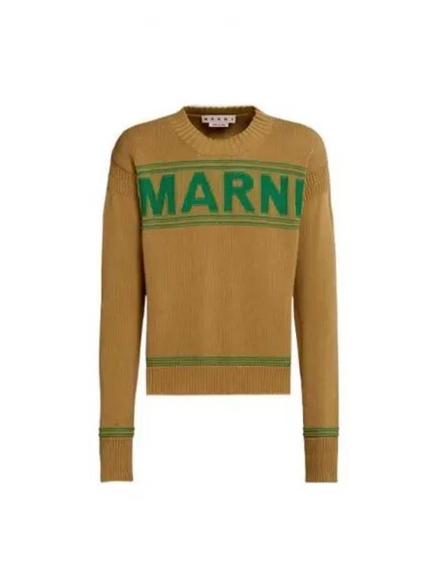 Logo Cotton Knit Top Yellow - MARNI - BALAAN 2