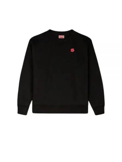 Boke Flower Embroidery Crew Neck Sweatshirt Black - KENZO - BALAAN 2