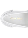 Brushed Leather Penny Loafers White - MIU MIU - BALAAN 9