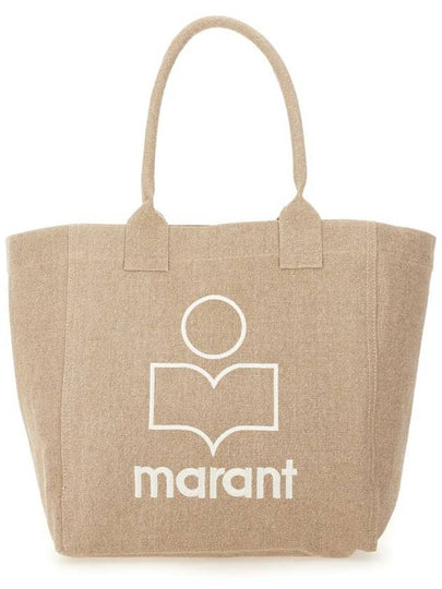 Yenky Embroidered Logo Shopper Tote Bag Beige - ISABEL MARANT - BALAAN 2