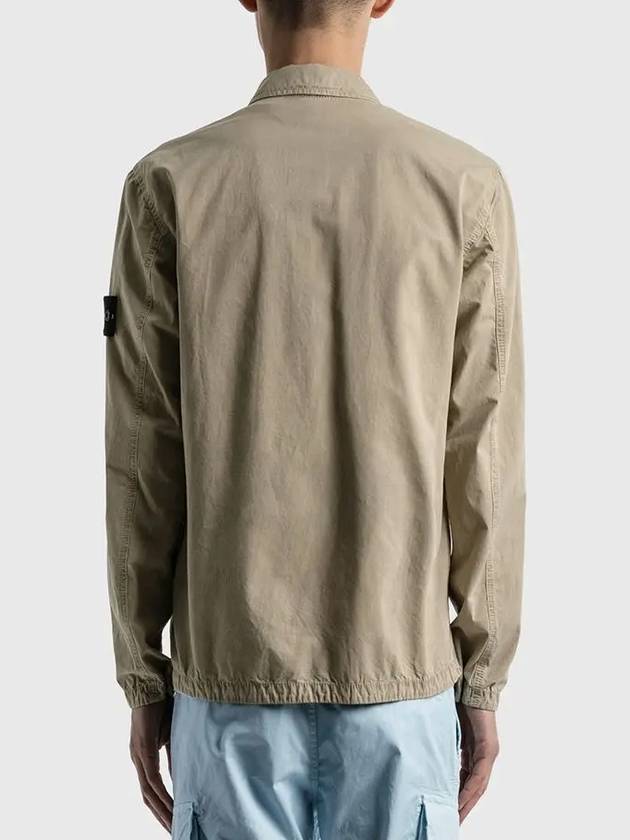 Stone Island Compass Waffen Three Button Pocket Zipup Shirt Jacket Shirt Sand - STONE ISLAND - BALAAN 4