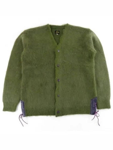 EP Mohair Cardigan Solid OLIVE PU314 - NEEDLES - BALAAN 1