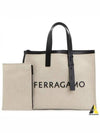 Salvatore Signature Canvas Tote Bag - SALVATORE FERRAGAMO - BALAAN 2