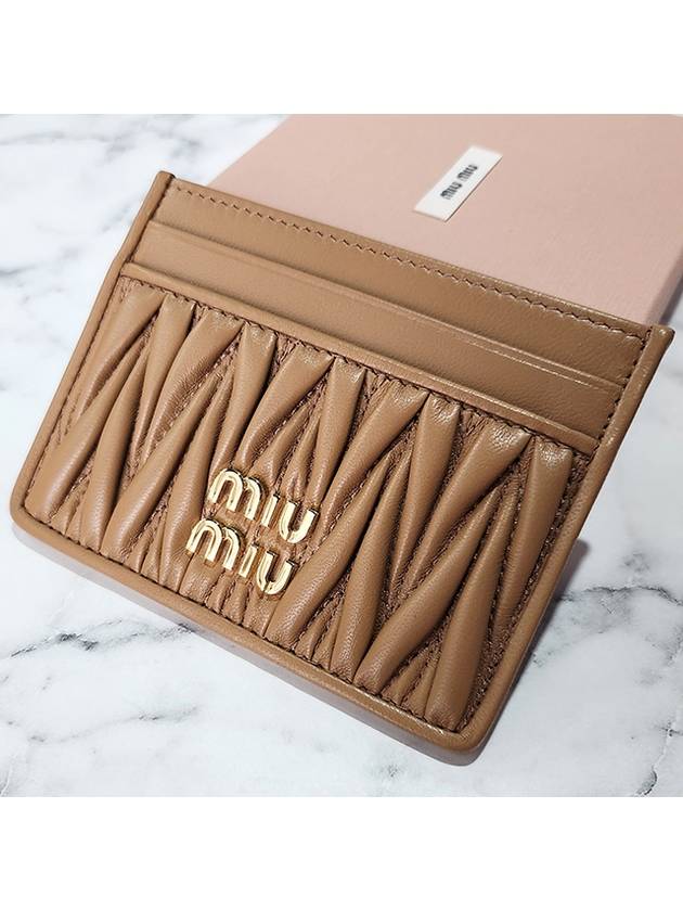 Materasse Nappa Leather Card Wallet Caramel - MIU MIU - BALAAN 6