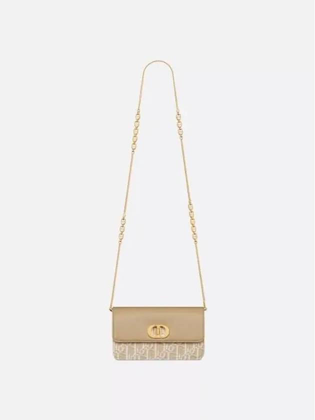 Miss Caro Chain Oblique Jacquard Pouch Bag Natural - DIOR - BALAAN 5