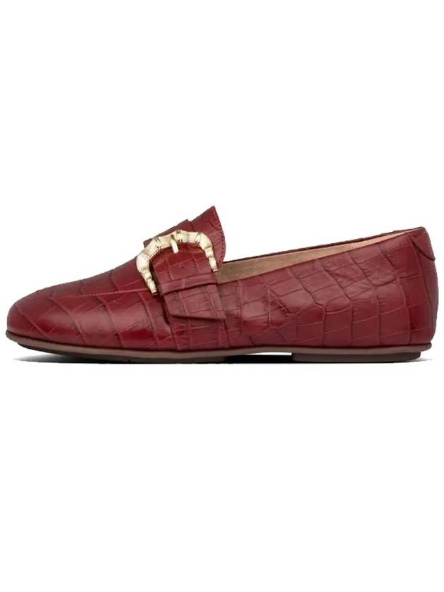 Lisbet Croc Loafers Red Leather Women - FITFLOP - BALAAN 3