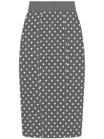 Midi Skirt F4CWKT FSUBG HNZQW BLACK WHITE - DOLCE&GABBANA - BALAAN 1