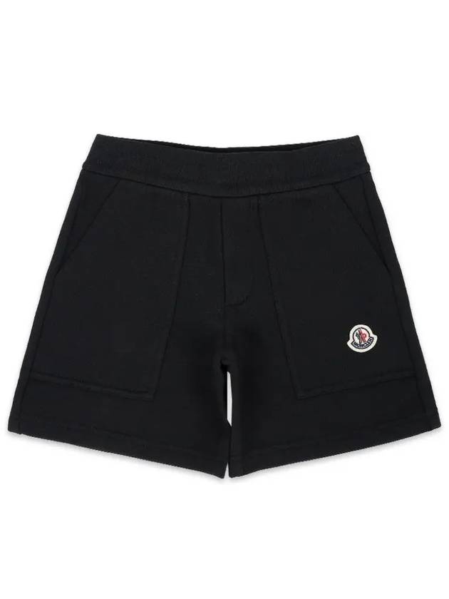 Kids Waffen Patch Shorts Black 8H00014 809AG 999 - MONCLER - BALAAN 1