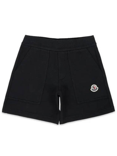 Kids Waffen Patch Shorts Black 8H00014 809AG 999 8 10A - MONCLER - BALAAN 1