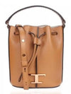 T Timeless Leather Micro Logo Bucket Bag Camel - TOD'S - BALAAN 2