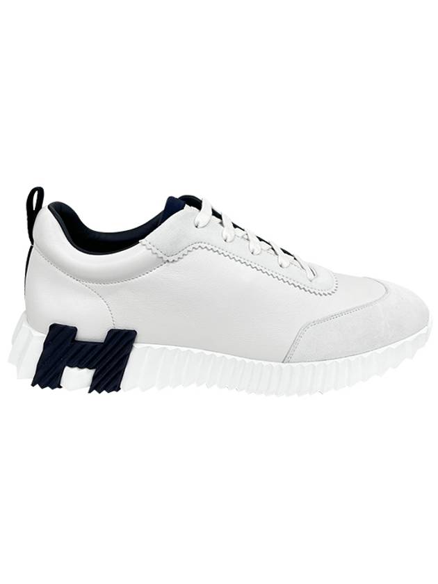 Bouncing Sneakers Calfskin Suede Goatskin Blanc - HERMES - BALAAN 2