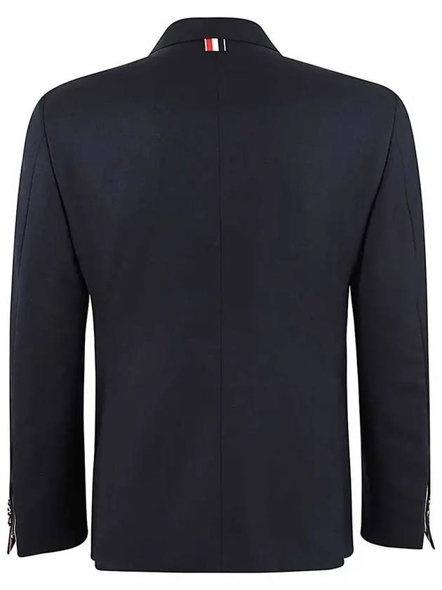 Super 120S Wool Twill Single Breasted Classic Jacket Navy - THOM BROWNE - BALAAN 4