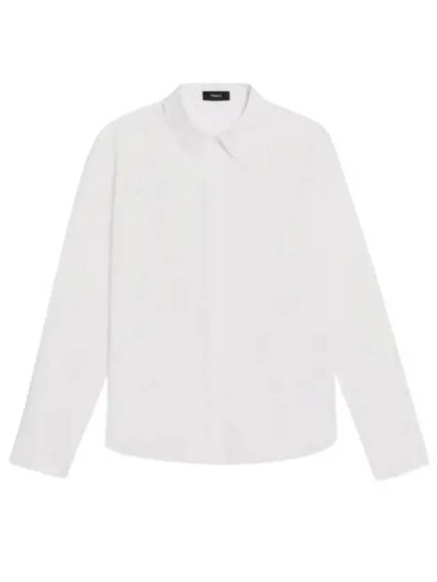 Fitted Good Cotton Long Sleeve Shirt White - THEORY - BALAAN 2