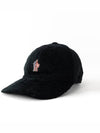 Logo Velvet Fleece Ball Cap Black - MONCLER - BALAAN 2