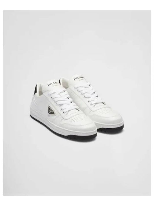 Downtown Leather Low Top Sneakers White - PRADA - BALAAN 2