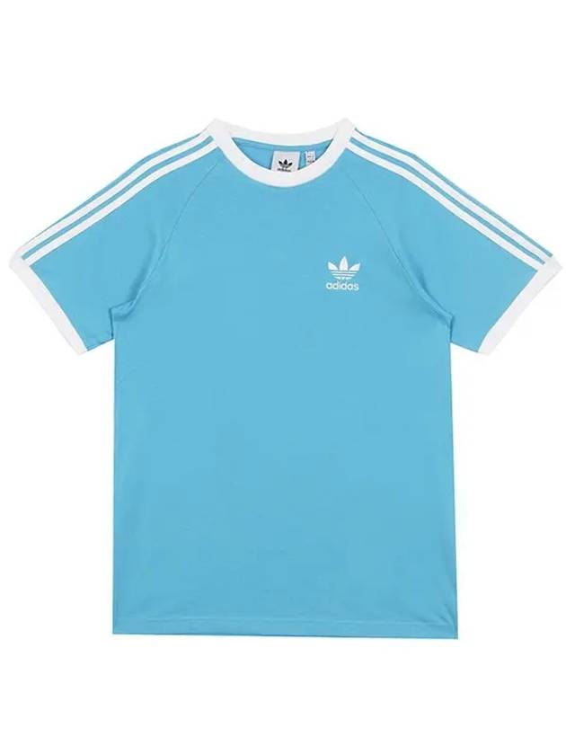 3 Stripes Short Sleeve T-Shirt Blue - ADIDAS - BALAAN 3