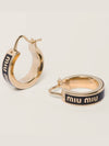 Logo Enameled Metal Earrings  Black - MIU MIU - BALAAN 3