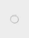 Triomphe Asymmetric Ring Rhodium Finish Brass Silver Boutique - CELINE - BALAAN 1