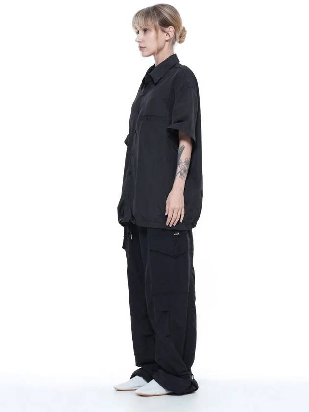 Women s SSHS BK Seersucker String Half Shirt Black - CHANCE'S NOI - BALAAN 4