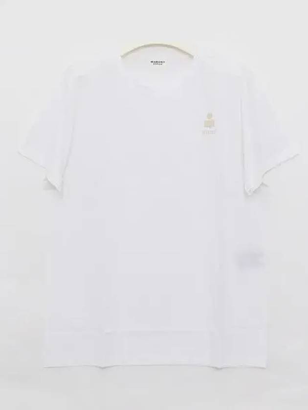 Aby Logo Short Sleeve T-Shirt White - ISABEL MARANT - BALAAN 2