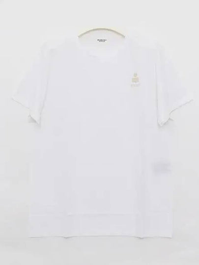 Aby Logo Short Sleeve T-Shirt White - ISABEL MARANT - BALAAN 2