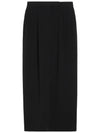 Lemma Long Triacetate A-Line Skirt Black - MAX MARA - BALAAN 2