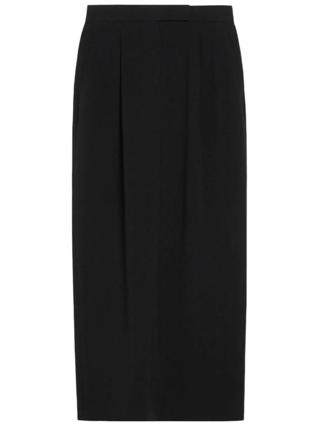 Lemma Long Triacetate A-Line Skirt Black - MAX MARA - BALAAN 2