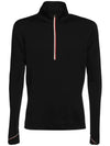 Grenoble high neck half zip up jersey long sleeve t shirt black 8G00018 809EE 999 - MONCLER - BALAAN 1